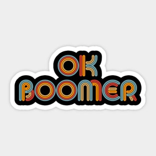 Ok Boomer Retro 1970s Neon Type Sticker